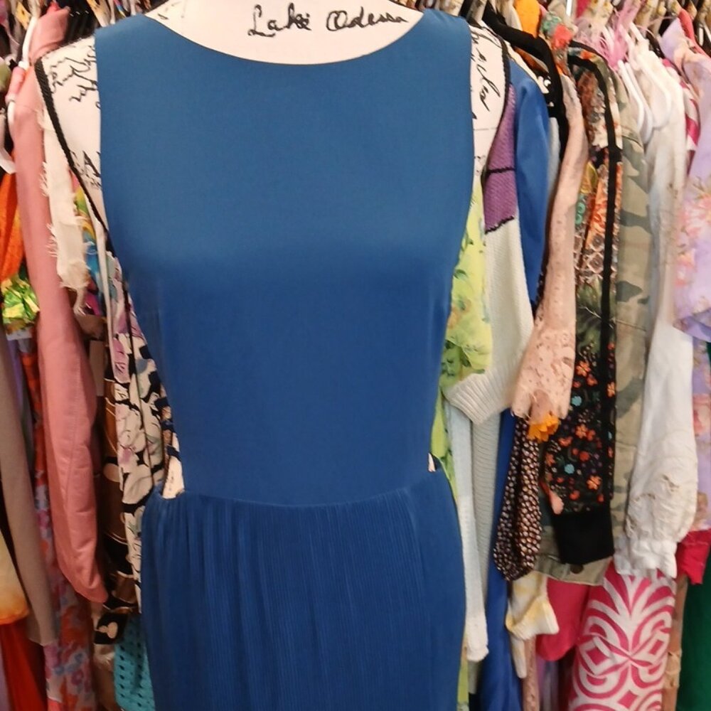 Blue maxi cut out sides dress
